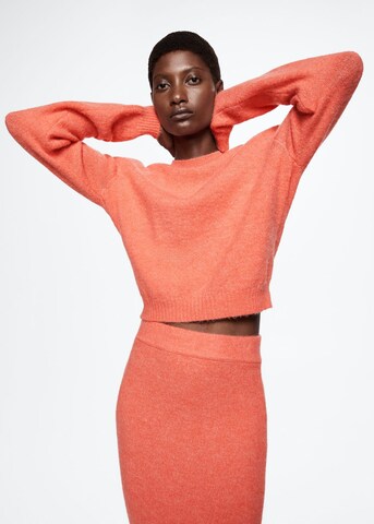 MANGO Sweater 'Salmon' in Orange: front