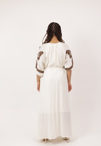 Elara Shirt Dress in White
