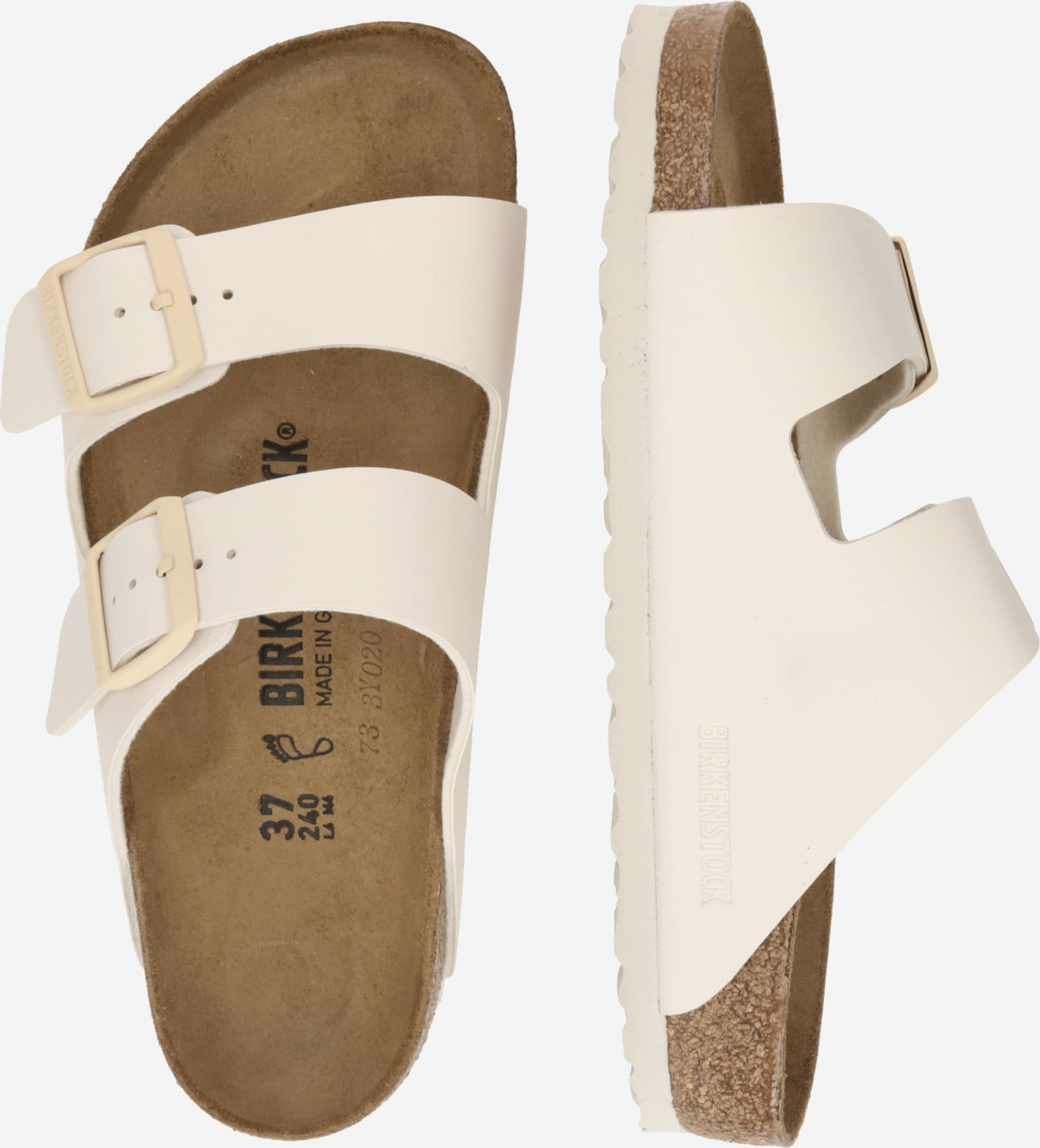 Birkenstock Arizona Birko-Flor 'Eggshell' — foto 2