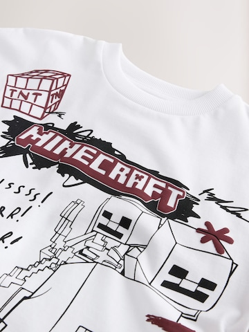 Tricou 'Minecraft' de la Next pe alb