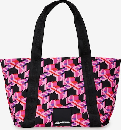KARL LAGERFELD JEANS "Shopper" tipa soma, krāsa - lillā / gaiši rozā / sarkans / melns, Preces skats
