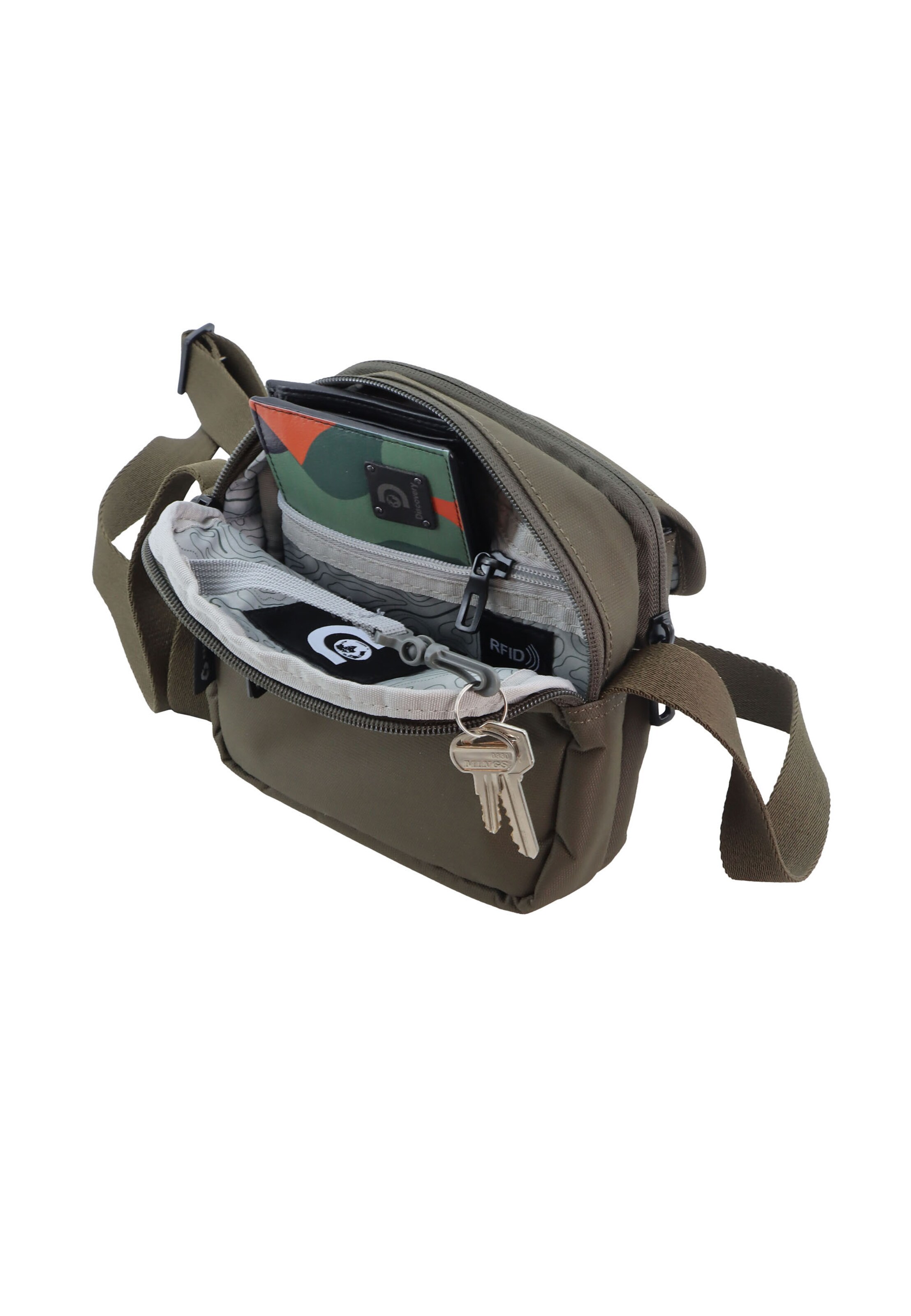 Discovery Schultertasche 'Downtown' in Braun