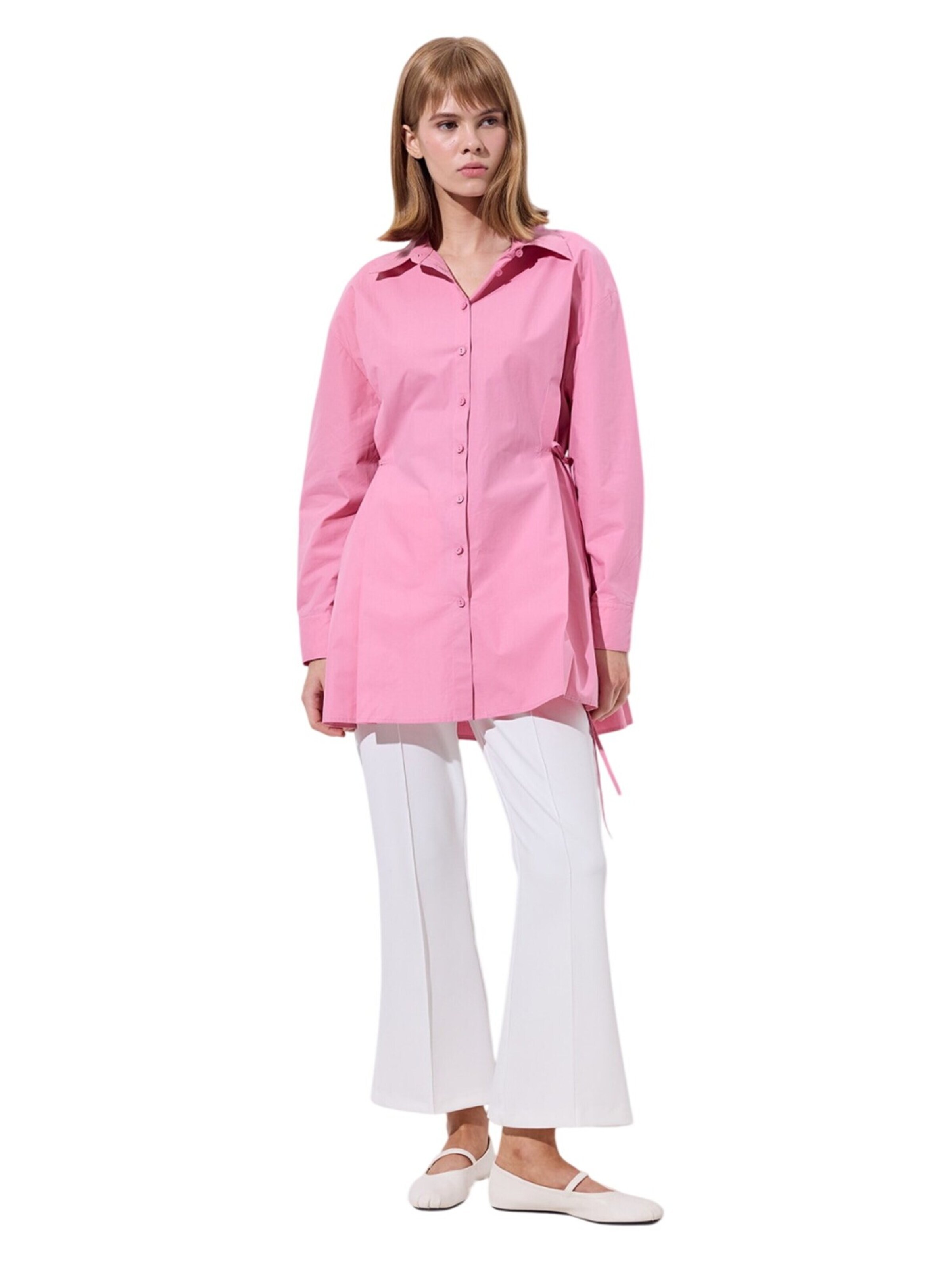 MANUKA Blouse in Roze: voorkant