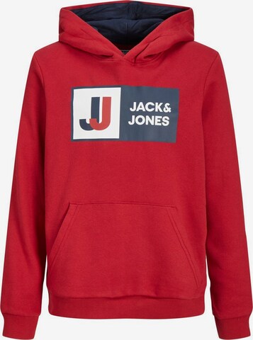 Jack & Jones Junior Mikina 'Logan' – červená: přední strana