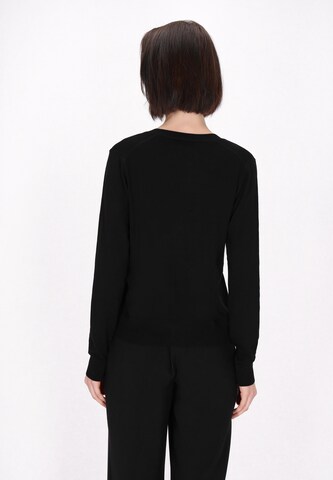 usha BLACK LABEL Knit cardigan 'Classic Look' in Black