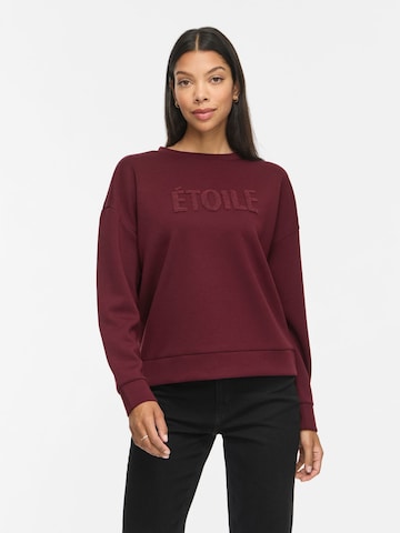Sweat-shirt 'VIReflect' VILA en rouge : devant
