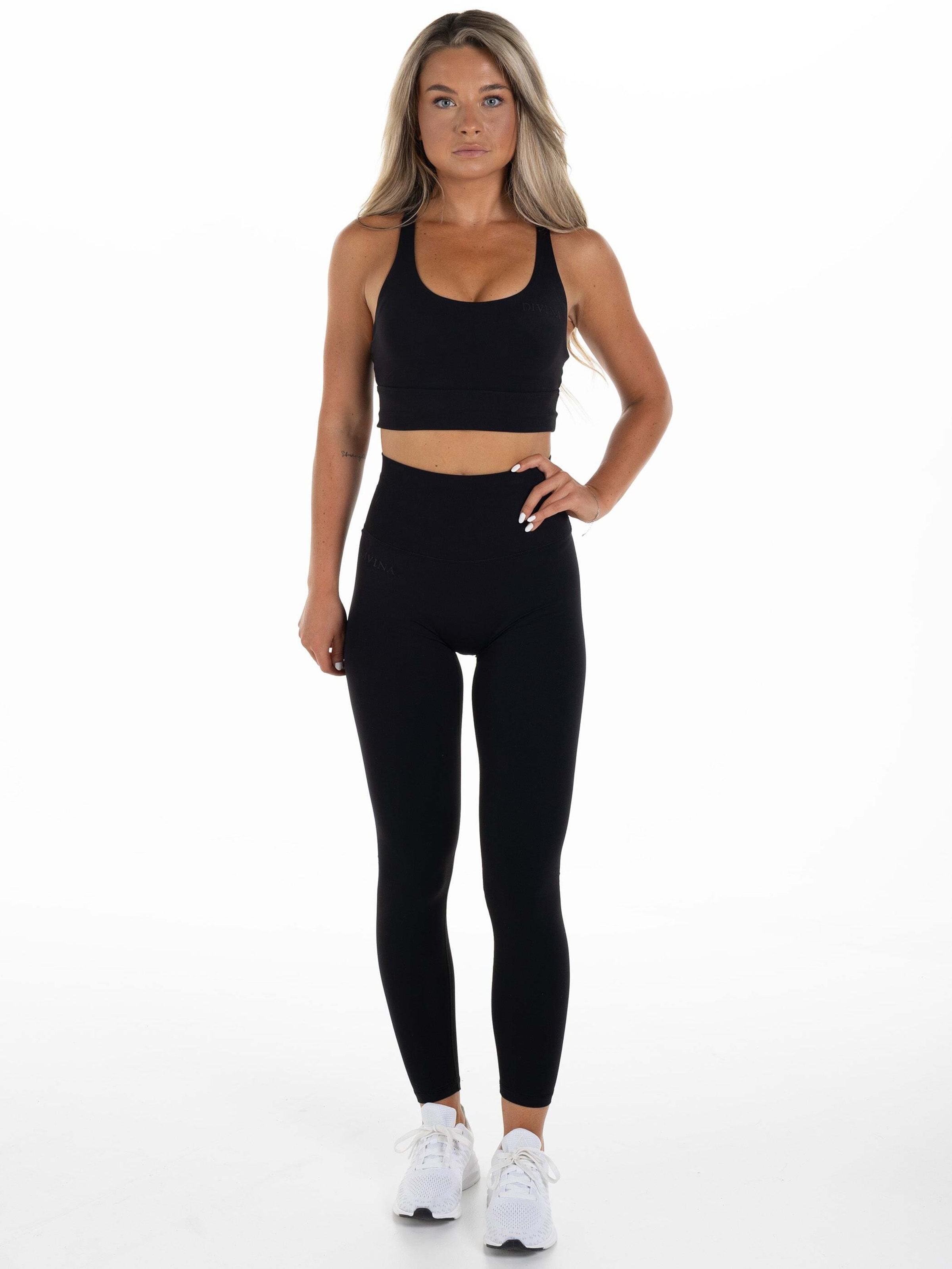 Divina Bustier Sport bh 'Athleisure' in Zwart
