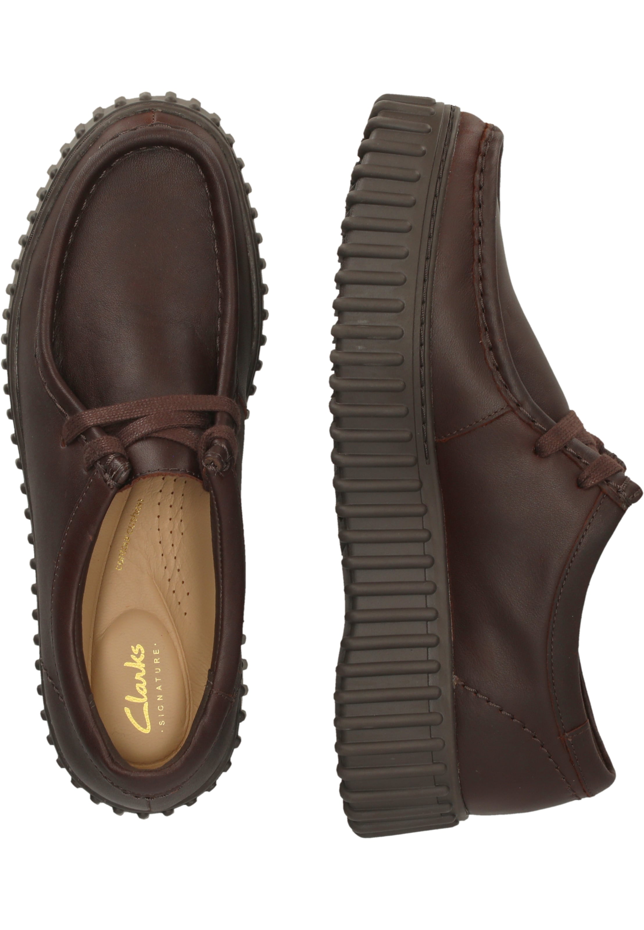 CLARKS Schnürschuh 'Torhill Bee' in Braun