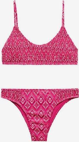 MANGO TEEN Bralette Bikini 'Africa' in Pink: front
