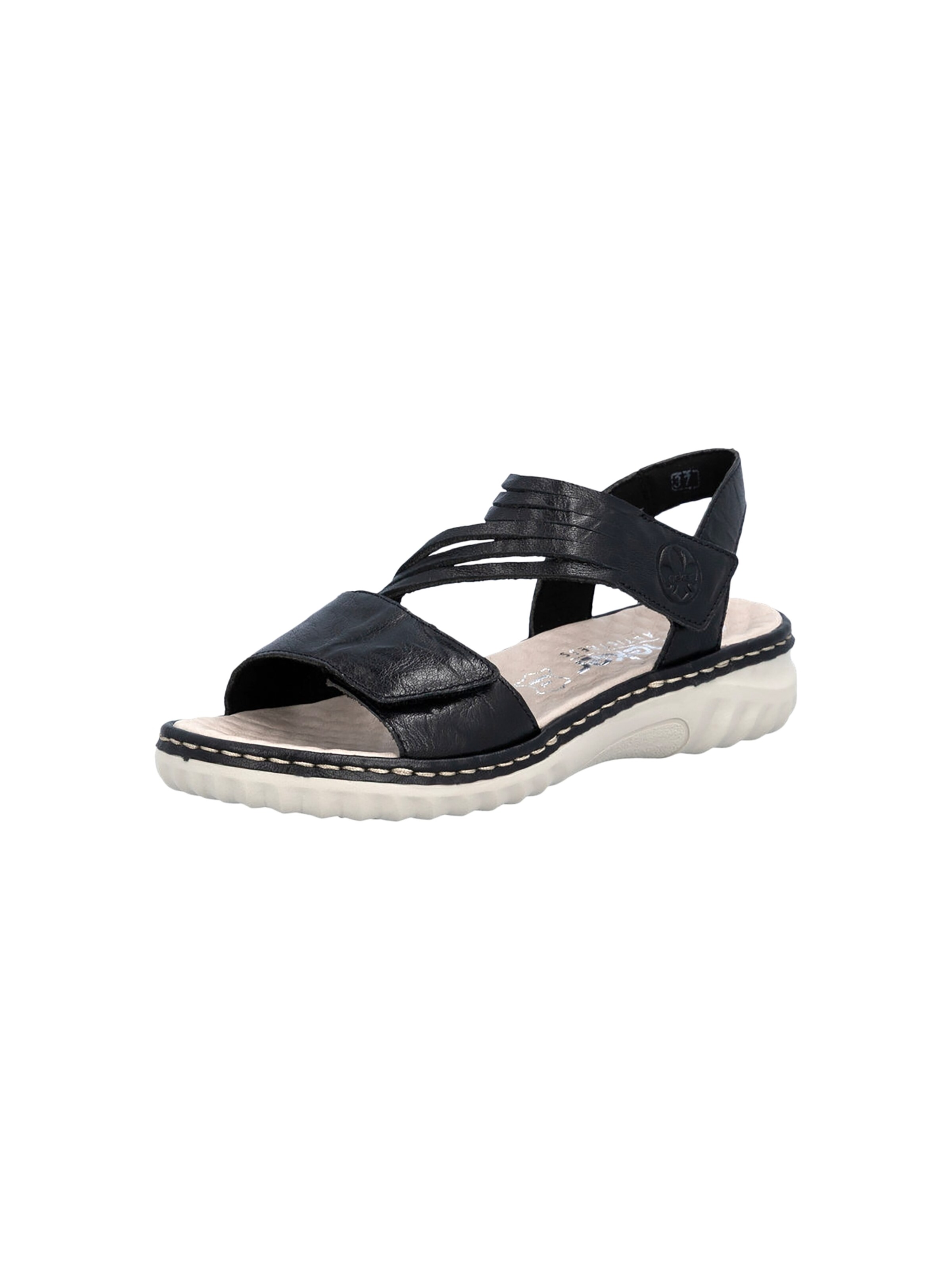 Rieker Sandaal 'Ledersandalen' in Zwart: voorkant