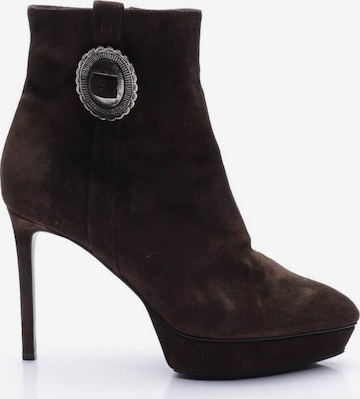 Saint Laurent Dress Boots in 38 in Brown: front