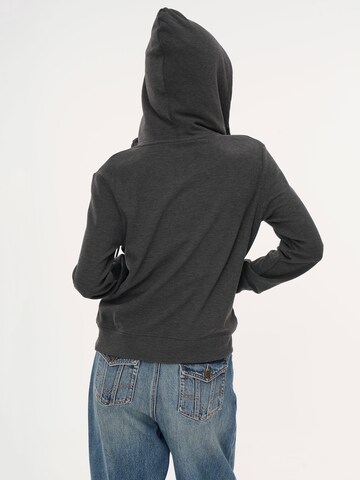 yoligex Bluzka sportowa 'YOLIGEX Kapuzenjacke Melange Grau mit Reißverschluss & Kängurutasche' w kolorze szary
