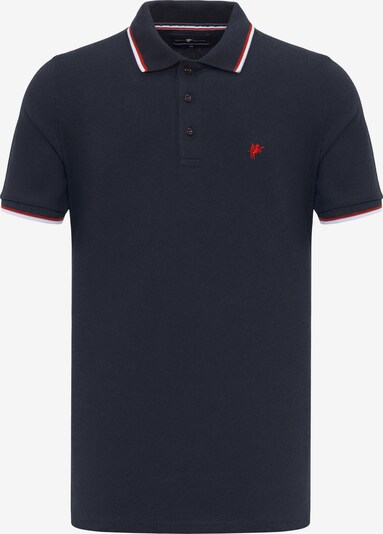 DENIM CULTURE T-Shirt 'Arvid' en marine / rouge foncé / blanc, Vue avec produit