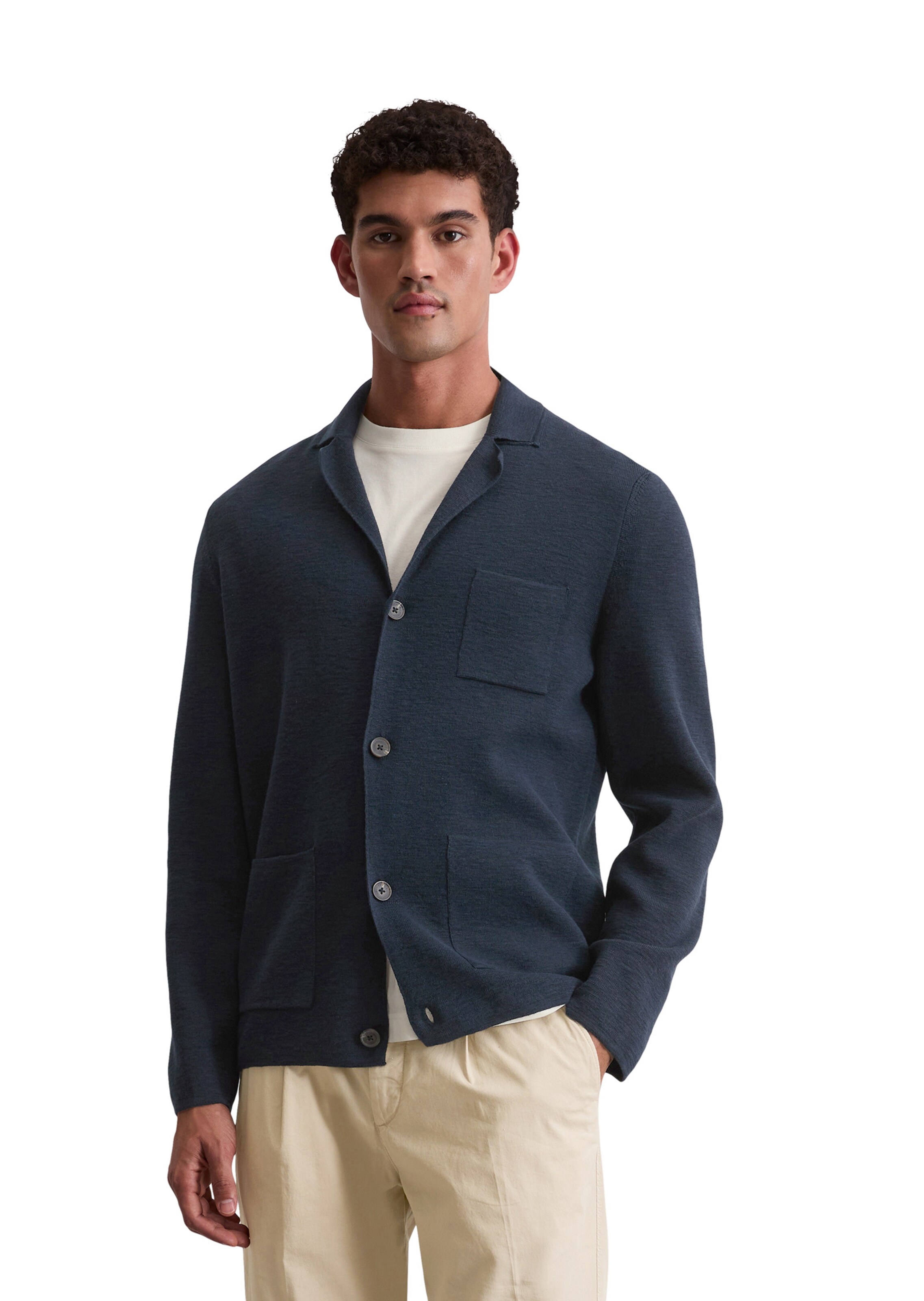 Marc O'Polo Regular fit Colbert in Blauw: voorkant