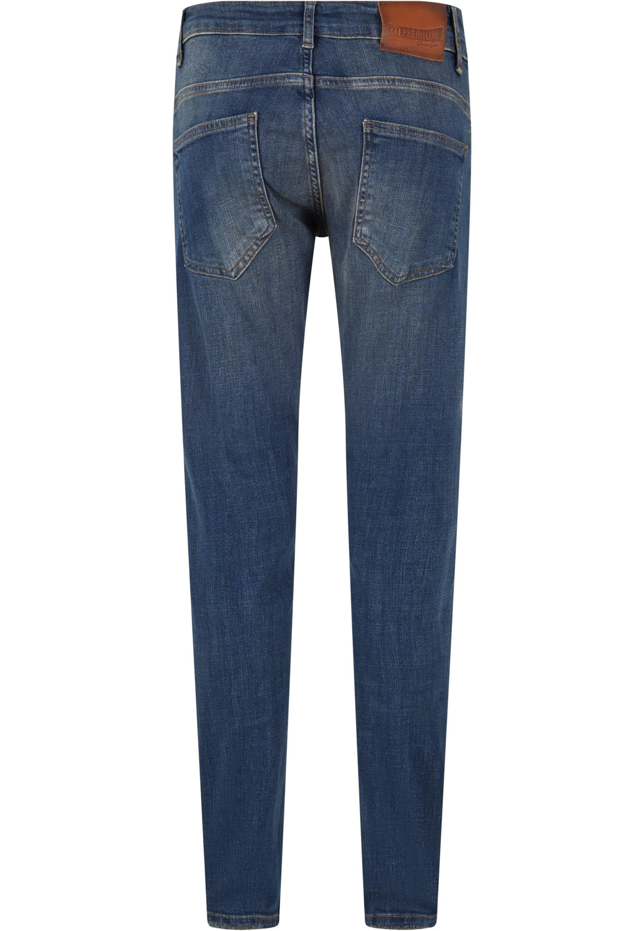 2Y Premium Slimfit Jeans in Blauw