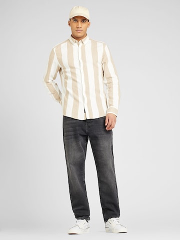 Coupe slim Chemise 'ARLO' Only & Sons en beige