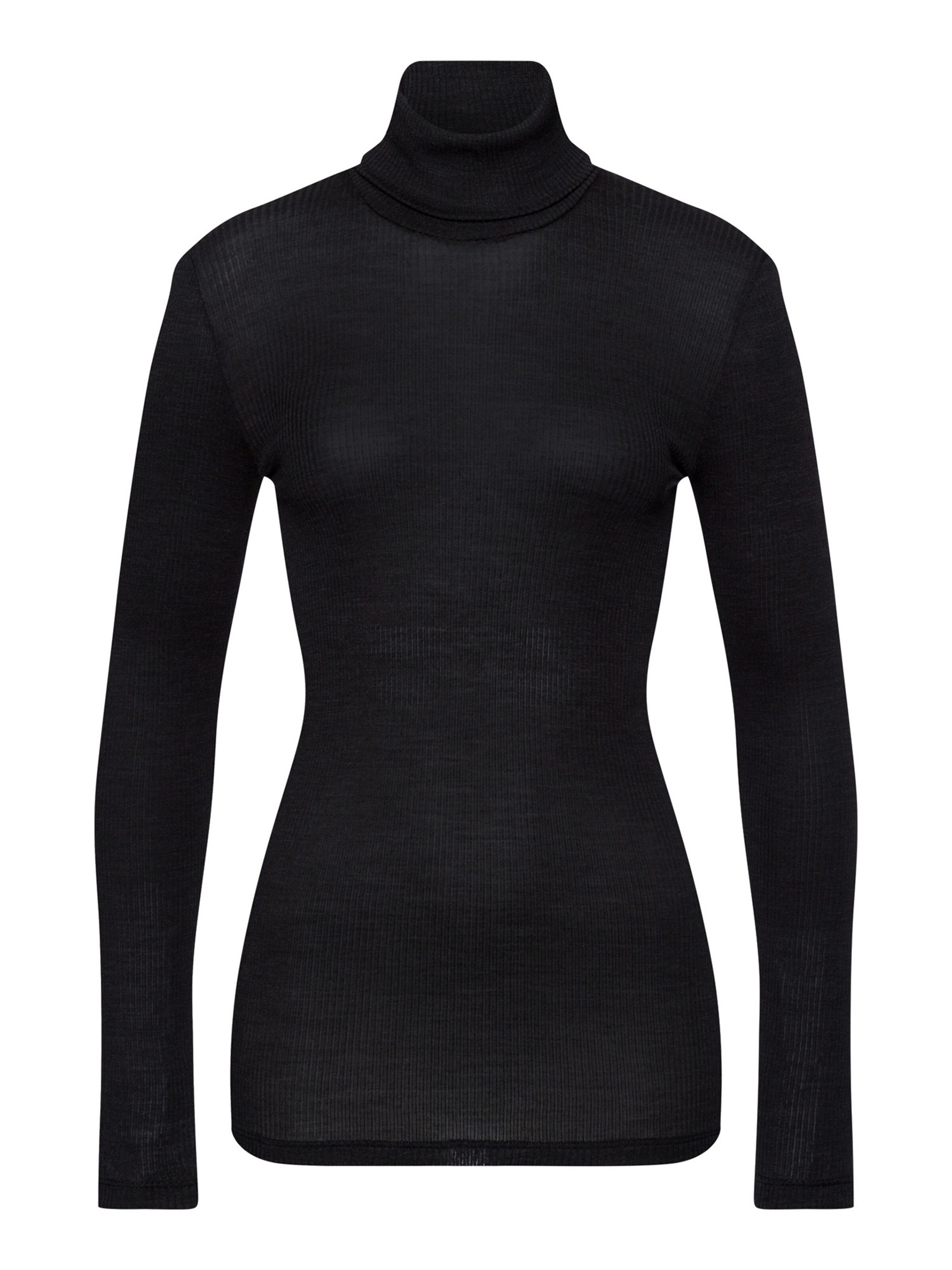 Hanro Onderhemd ' Maria ' in Zwart: voorkant