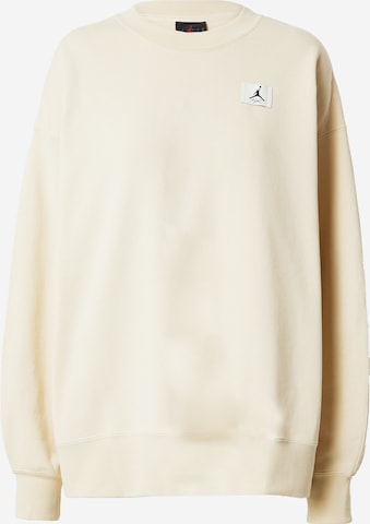 Sweat-shirt Jordan en beige : devant