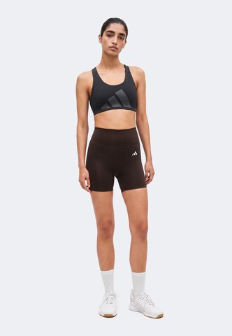 ADIDAS PERFORMANCE Skinny Sportshorts 'Optime Essentials' in Braun