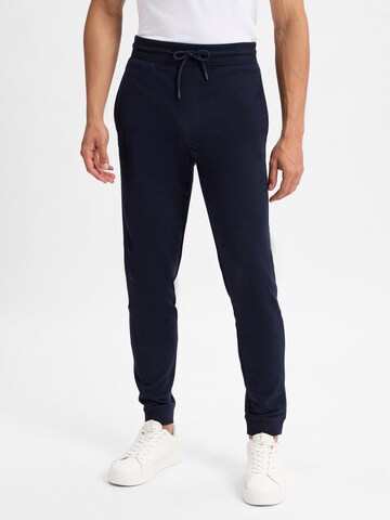 Nils Sundström Slim fit Trousers in Blue: front
