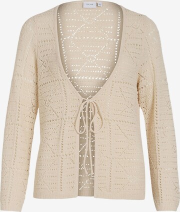 VILA Gebreid vest in Beige: voorkant