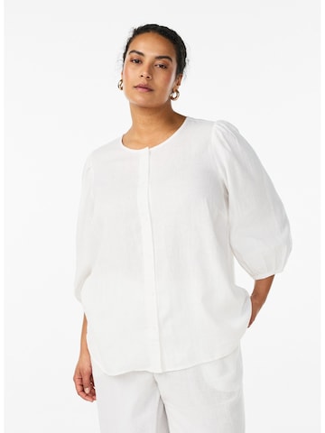 Zizzi Bluse 'Vlina' i hvid