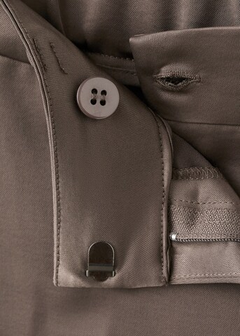 MANGO Wide leg Pleated Pants 'Rob-W' in Brown