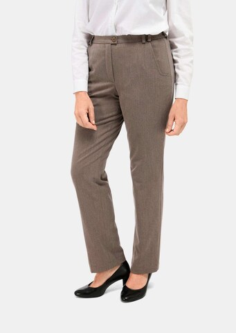 Goldner Regular Pantalon 'CARLA' in Beige: voorkant