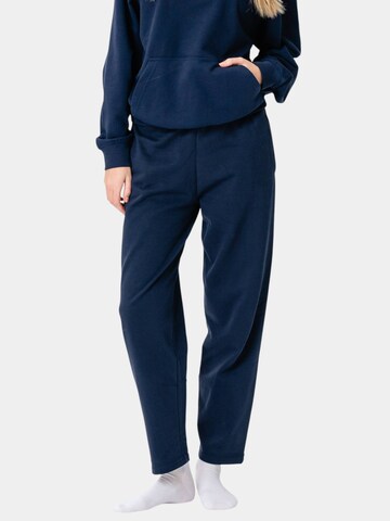 TEESHOPPEN Tapered Pants in Blue: front