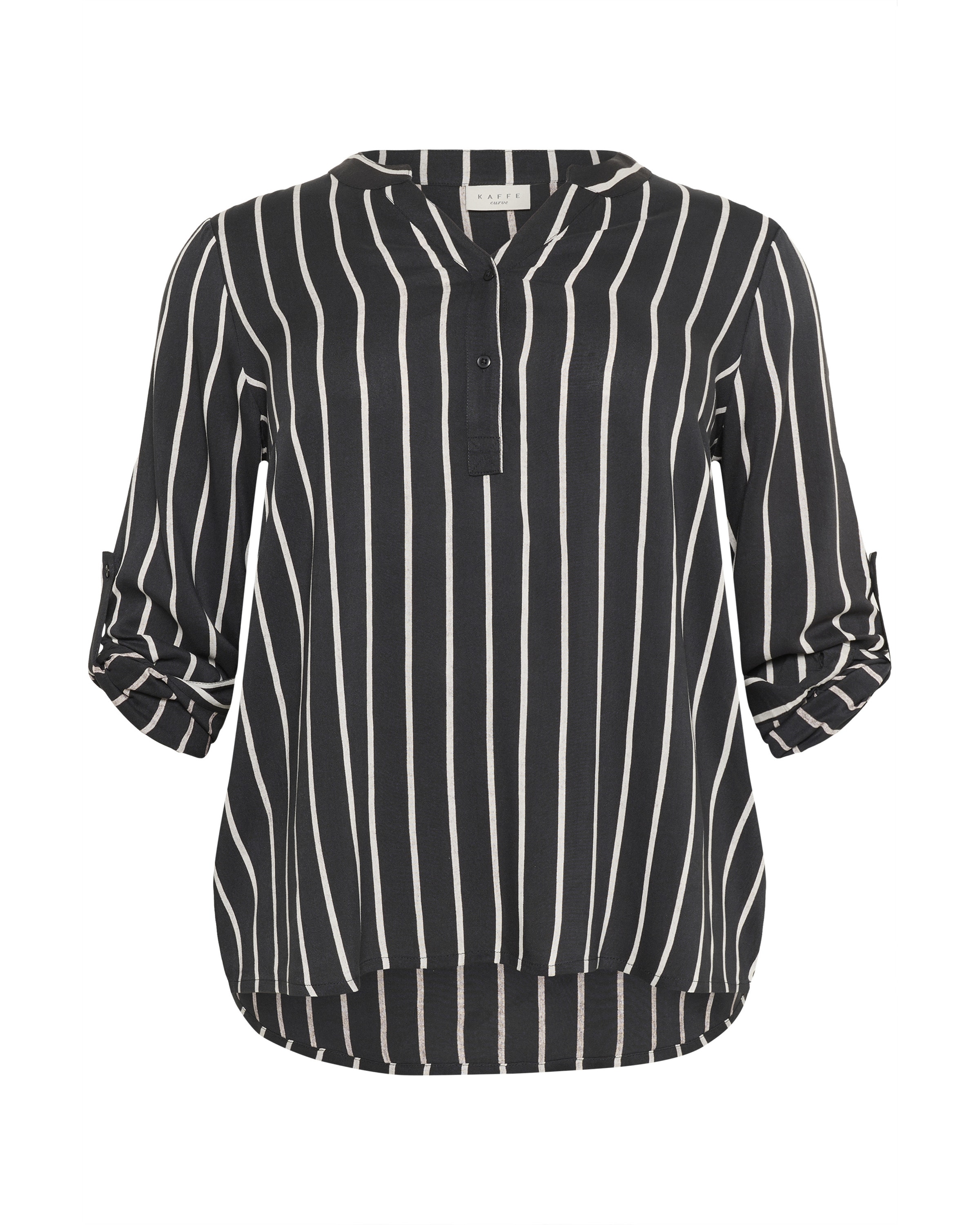 KAFFE CURVE Bluse 'KCSida' i sort: forside