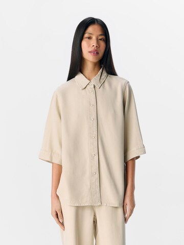 OBJECT Blouse in Beige: voorkant