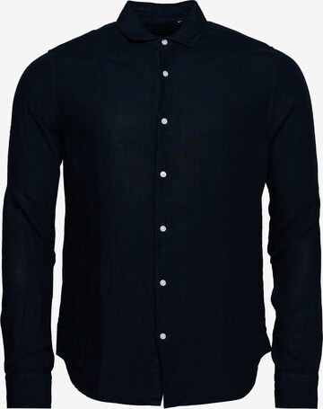 Superdry Button Up Shirt in Black: front