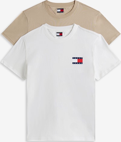 Tommy Jeans Majica 'Ess' u tamno bež / bijela, Pregled proizvoda