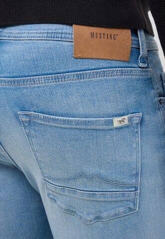 MUSTANG Slimfit Hose 'Style Vegas Slim' in Blau