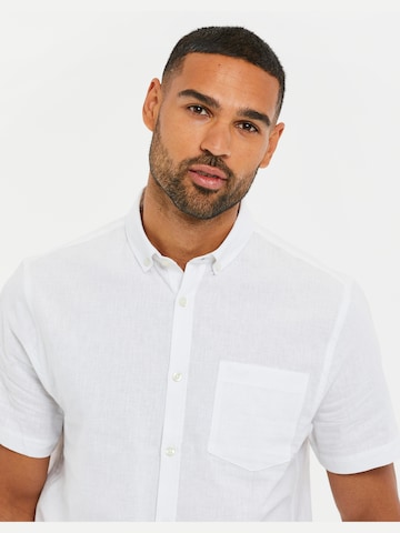 Threadbare Regular fit Button Up Shirt 'Dragon' in White