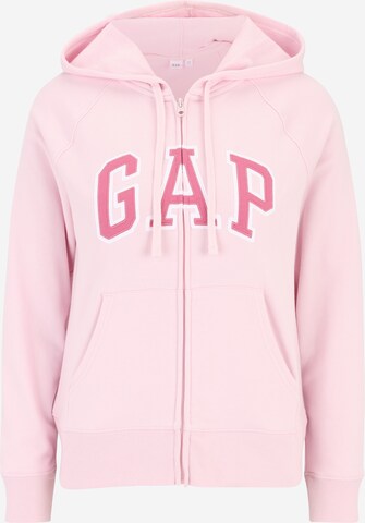 Gap Petite Sweatvest 'HERITAGE' in Roze: voorkant