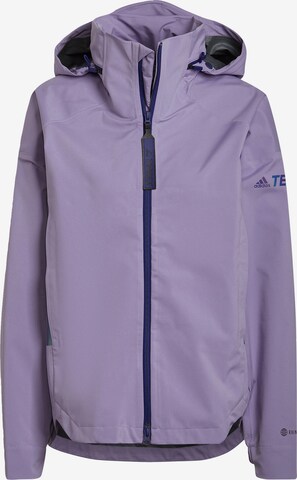 ADIDAS PERFORMANCE Athletic Jacket in Purple: front