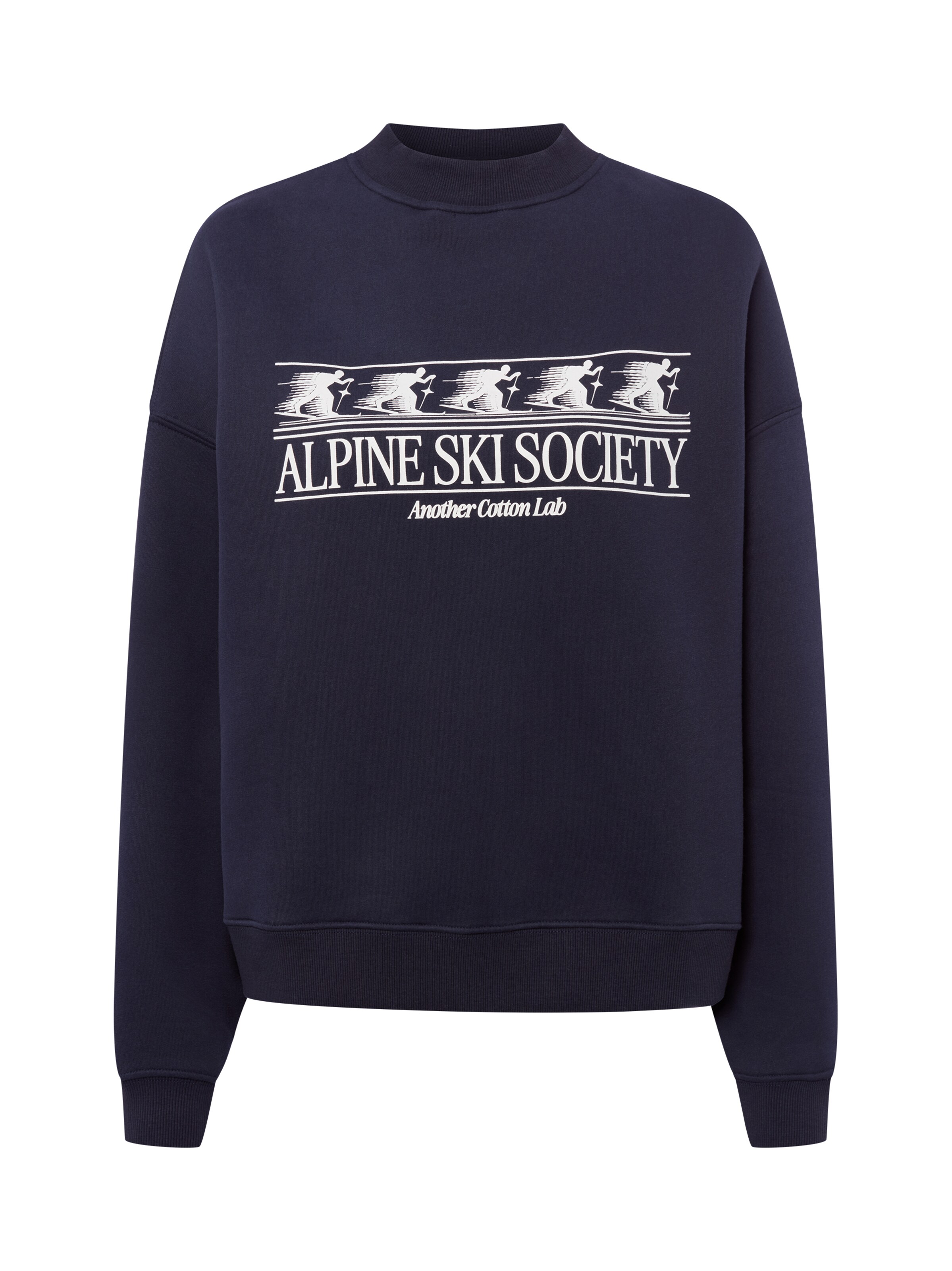 Another Cotton Lab Sweatshirt ' Alpin Ski Society ' in Blau: Vorderseite