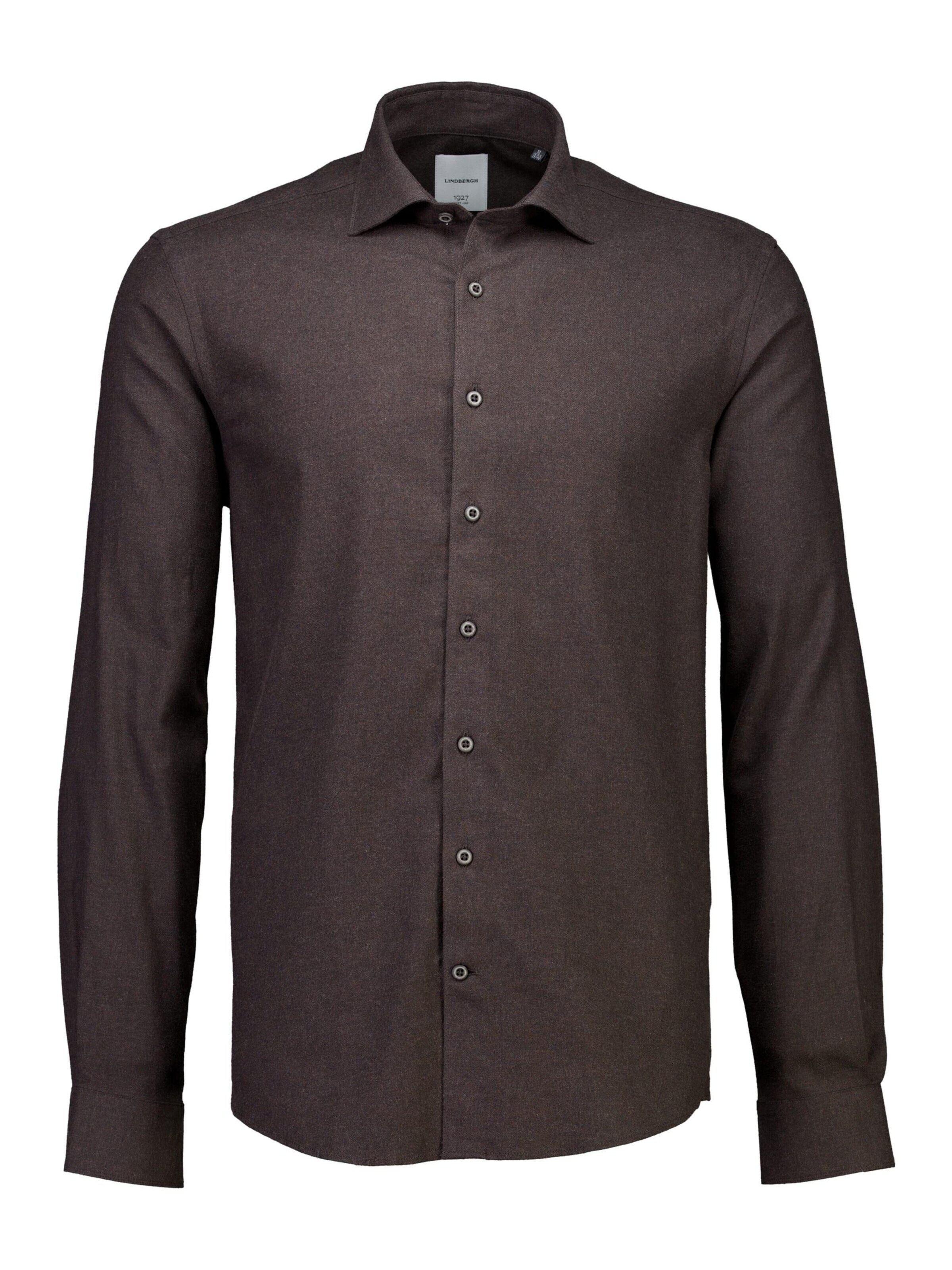 Regular fit Camicia di Lindbergh in marrone: frontale