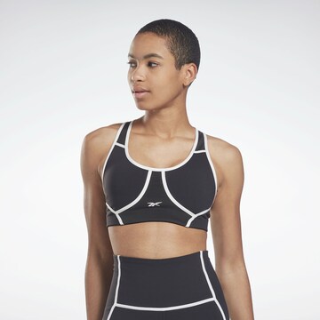 Reebok Bustier Biustonosz sportowy w kolorze czarny: przód