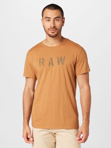 G-Star RAW Shirt in Bruin: voorkant