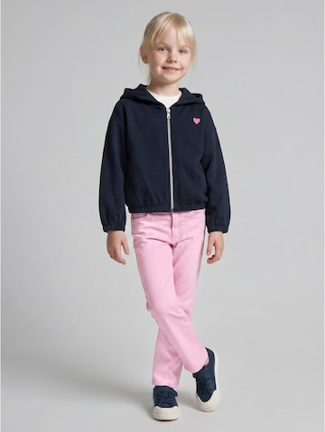 TOM TAILOR Zip-Up Hoodie in Blue