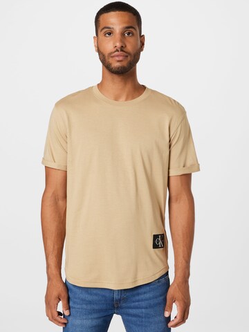 Calvin Klein Jeans Shirt in Beige: voorkant