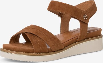 TAMARIS Strap Sandals in Brown: front