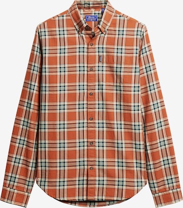 Superdry Button Up Shirt in Orange: front