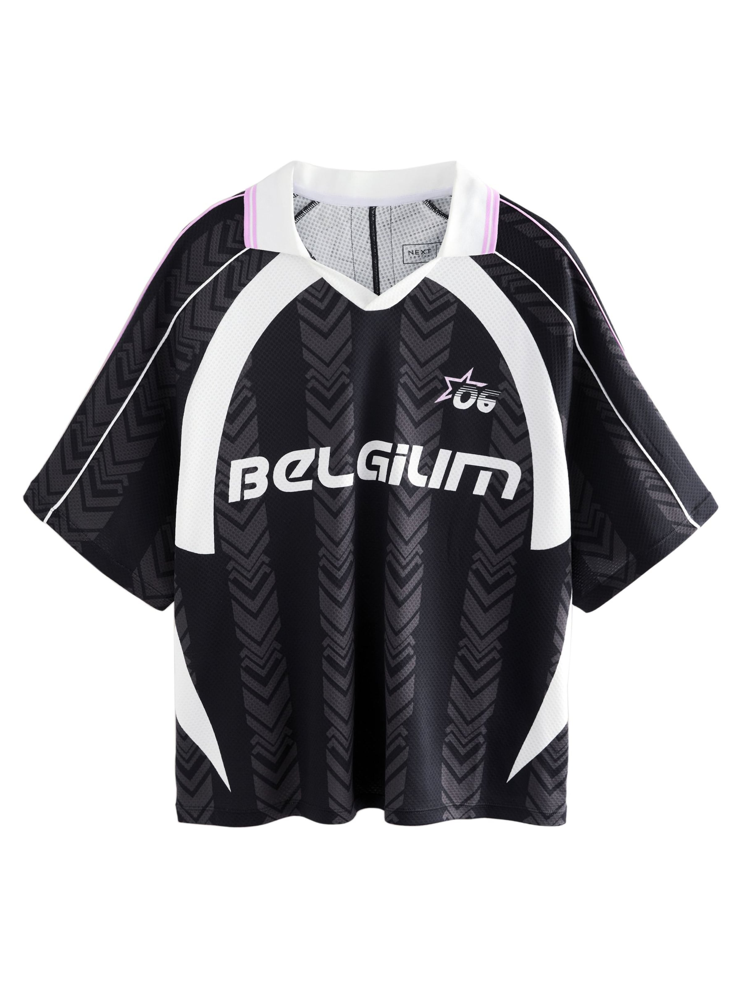 Next T-shirt 'Retro Football' i svart: framsida