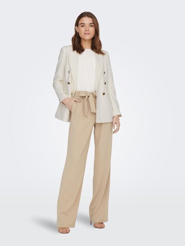ONLY Regular Pleat-front trousers 'Carolina' in Beige