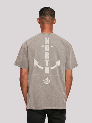 F4NT4STIC Shirt 'North Anchor' in Grey: front