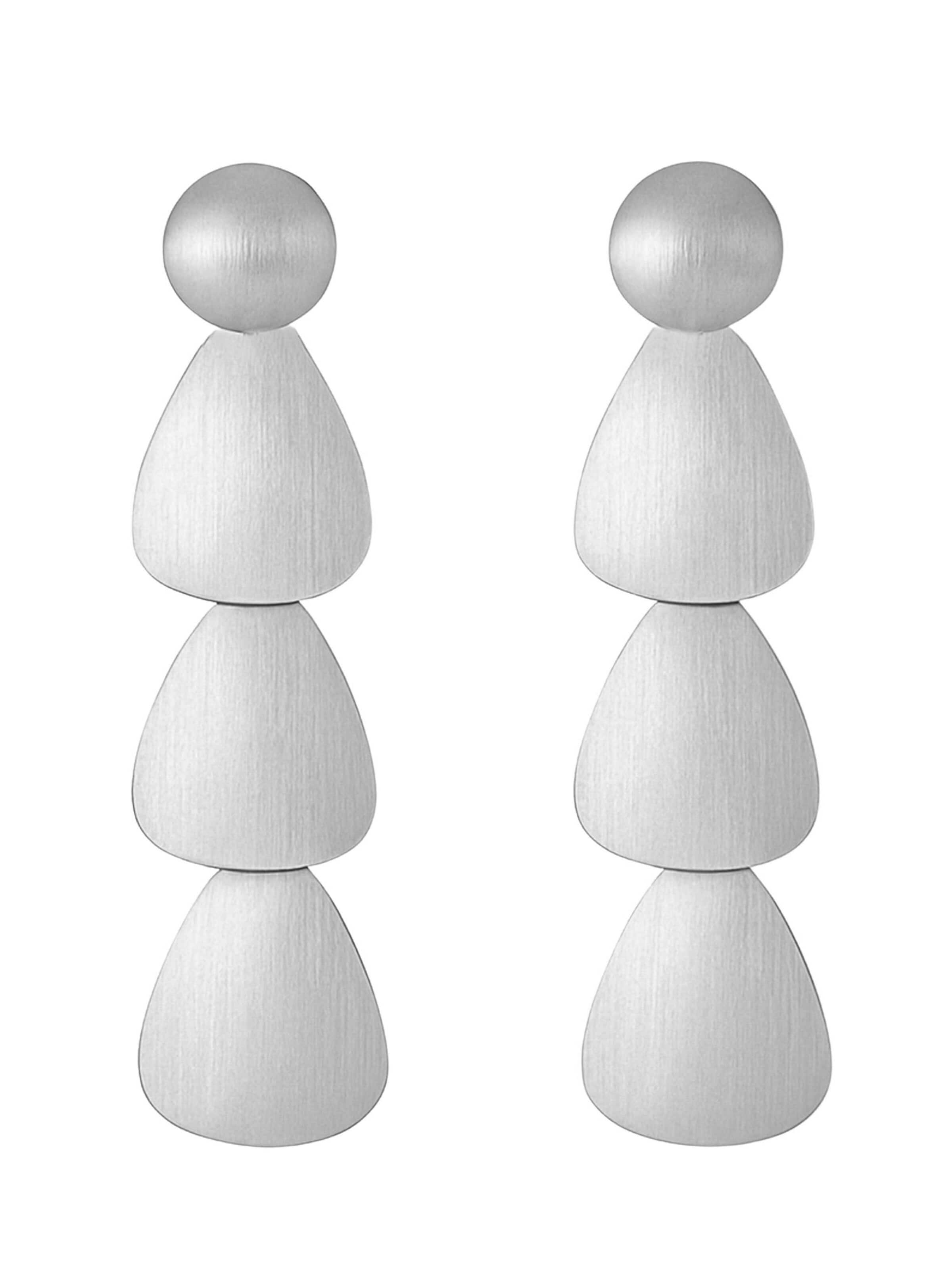 COLLEZIONE ALESSANDRO Earrings 'Senta' in Silver: front
