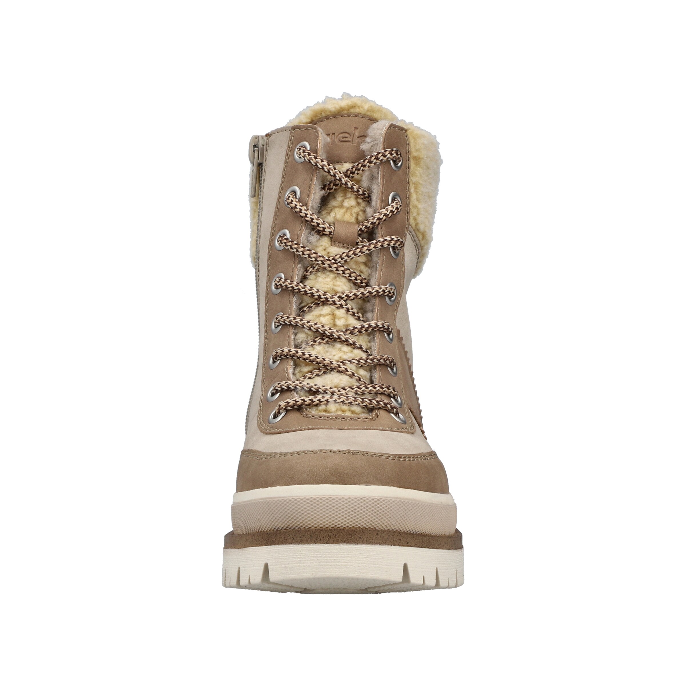Rieker Lace-Up Boots in Beige